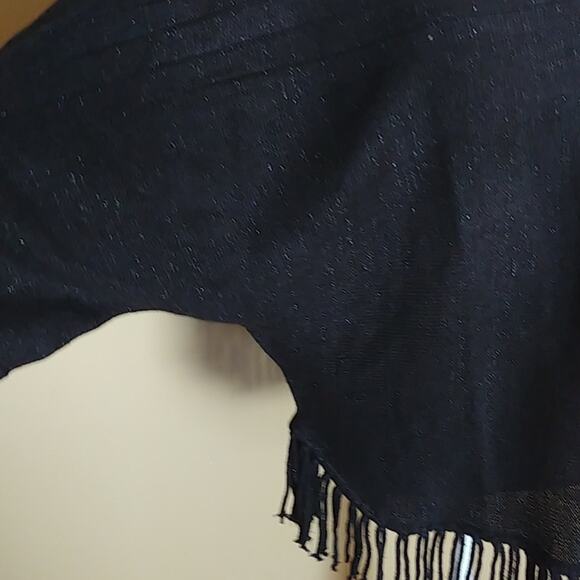 gnw Sweater Lurex Fringe Pullover Silver Threading Medium NWT - Picture 2 of 8